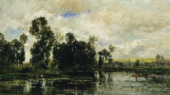 Charles Francois Daubigny The Edge of the Pond china oil painting image